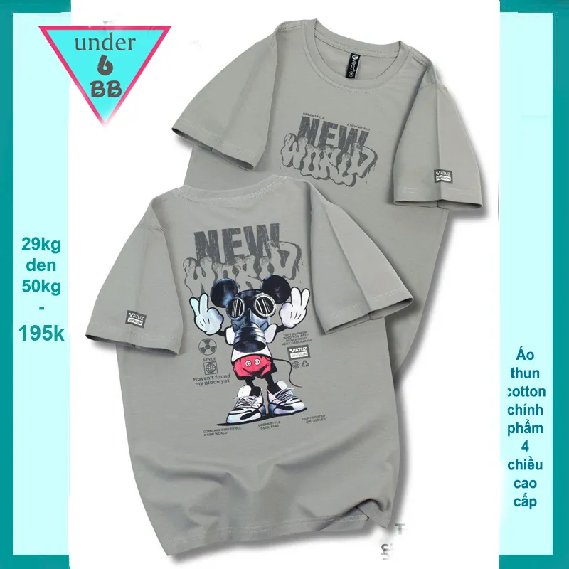 Áo Thun bé trai cotton in hình Mickey cá tính cho bé diện đi chơi , du lịch