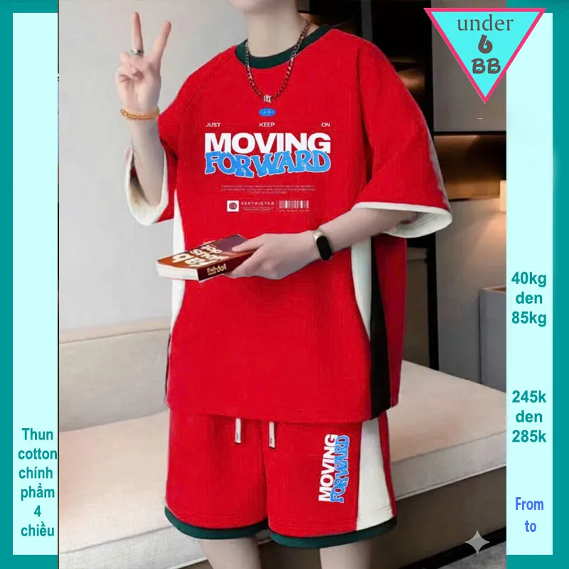 Quần áo bé trai in chữ MOVING FORWARD phong cách cá tính cho bé lớn diện đi chơi , đi học