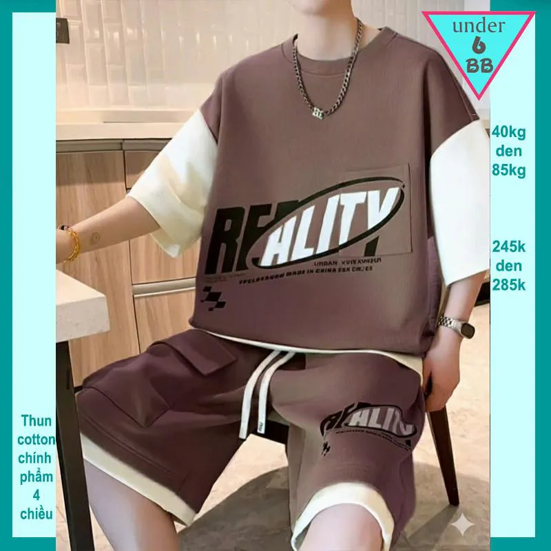 Quần áo bé trai in chữ REALITY phong cách hàn quốc cá tính cho bé đi chơi , đi học