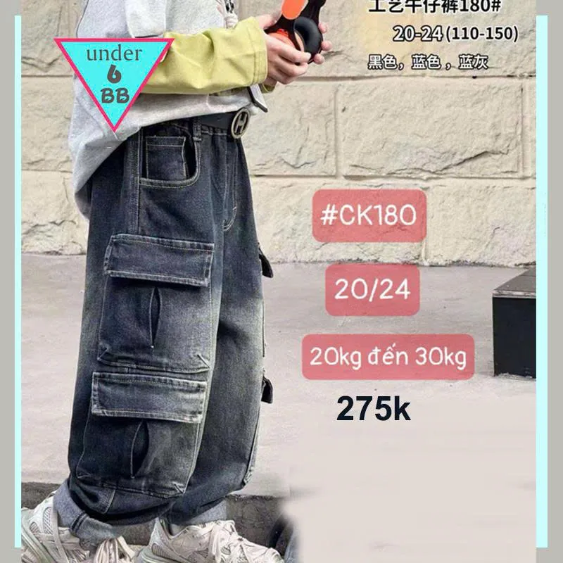 Quần jean dài bé trai ( CK180 - 20kg đến 30kg )
