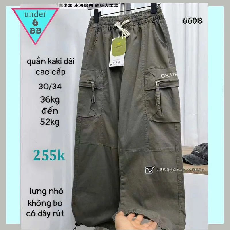 Quần kaki dài bé trai cao cấp ( Mã 6608 - 36kg đến 52kg )