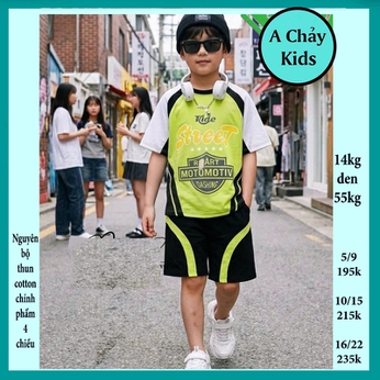 Đồ bộ bé trai hiphop in chữ Street phong cách cá tính cho bé diện đi chơi , đi học