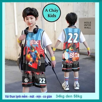 Đồ bộ thun lạnh cho bé in 3D hình Rolox thiết kế theo phong cách thể thao cực cá tính