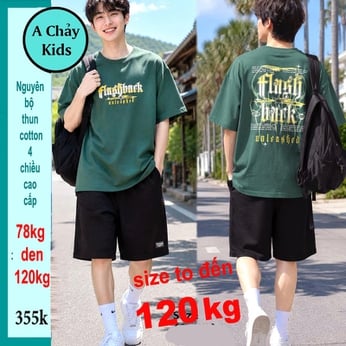 Quần áo bé trai size lớn in chữ phong cách cá tính cho tuổi teen diện phố , học thêm 