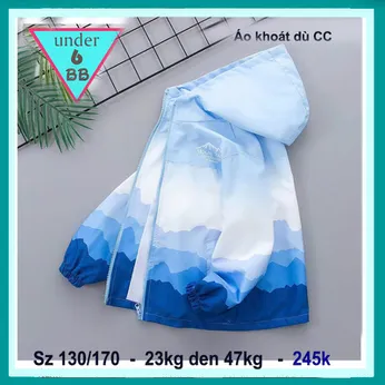 Áo khoác dù bé trai in họa tiết màu loang phong cách cá tính cho bé đi chơi , đi học