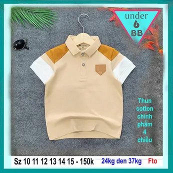 Áo thun polo bé trai in họa tiết phối màu cá tính cho bé đi chơi , đi tiệc