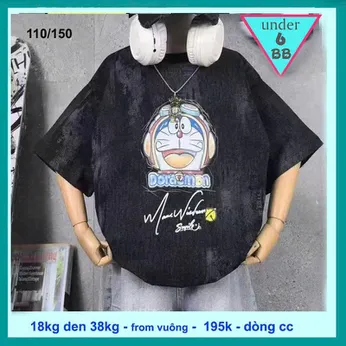 Áo thun bé trai cao cấp in Hình Doraemon phối màu loang phong cách cá tính cho bé diện đi chơi , du lịch