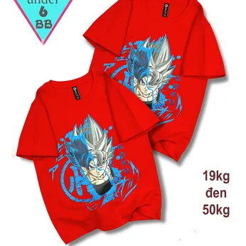 Áo thun bé trai cotton tay ngắn in hình Songoku cho bé đi chơi ,đi học