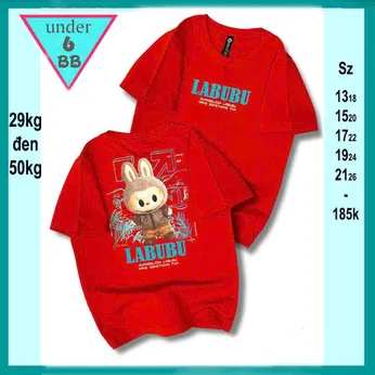 Áo thun bé trai cotton in hình Lababu siêu dễ thương mang phong cách cá tính cho bé đi chơi , đi học