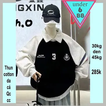 Áo thun bé trai tay dài ( thun da cá dày dặn ) phong cách cổ trụ hàn quốc cho bé yêu diện đi chơi , du lịch