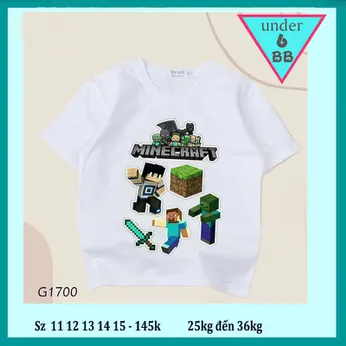 Áo thun minecraft hottrend mang phong cách cá tính cho bé đi chơi , đi học