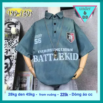 Áo thun polo bé trai in chữ phong cách cá tính cho bé diện đi chơi , đi tiệc