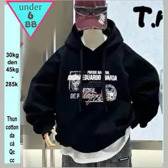 Áo thun tay dài có nón ( Hoodie ) ( thun da cá dày dặn ) in chữ phong cách cá tính cho bé yêu diện đi du lịch