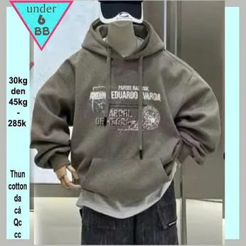 Áo thun tay dài có nón ( Hoodie ) ( thun da cá dày dặn ) in chữ phong cách cá tính cho bé yêu diện đi du lịch