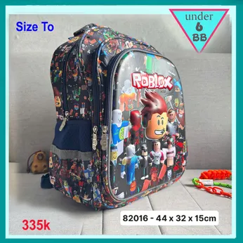 Ba lô bé trai in 3D nổi hình Roblox cho bé đi học