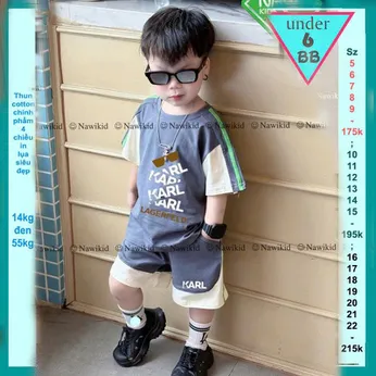 Đồ bộ bé trai hiphop in chữ phong cách thời trang hàn quốc cá tính cho bé đi chơi , đi học