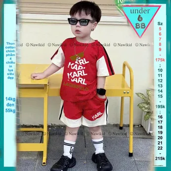 Đồ bộ bé trai hiphop in chữ phong cách thời trang hàn quốc cá tính cho bé đi chơi , đi học