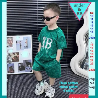 Đồ bộ bé trai hiphop in chữ B mang phong cách thời trang cá tính cho bé diện đi chơi , đi học