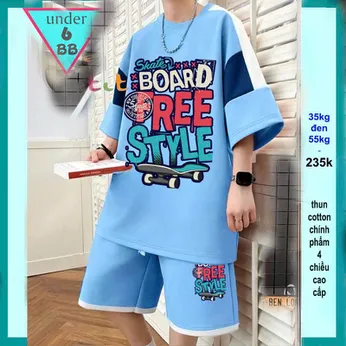 Đồ bộ bé trai hiphop in chữ phối màu cực sang mang phong cách cá tính cho bé diện đi chơi , đi du lịch