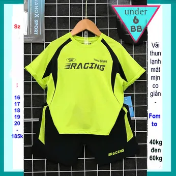 Đồ bộ bé trai thun lạnh thể thao in họa tiết chữ phong cách thể thao cho bé đi chơi ,đi học