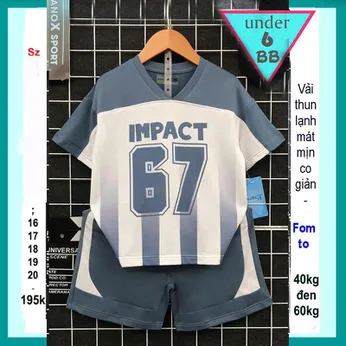 Đồ bộ bé trai thun lạnh thể thao in số 67 phong cách thời trang bóng chày cho bé đi chơi , đi học