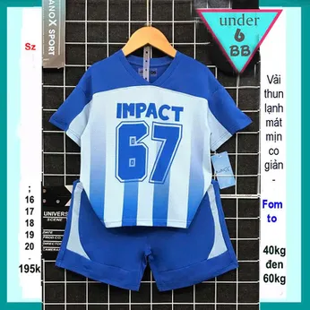 Đồ bộ bé trai thun lạnh thể thao in số 67 phong cách thời trang bóng chày cho bé đi chơi , đi học
