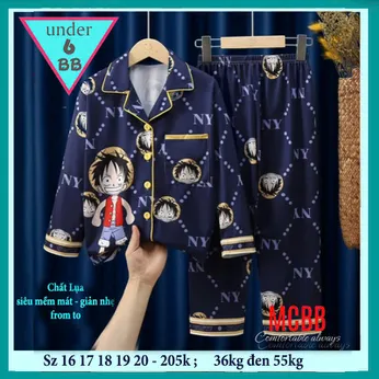 Đồ bộ pijama cho bé trai in họa tiết Luffy cho bé 