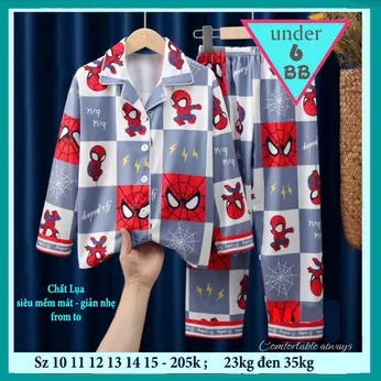 Đồ bộ pijama cho bé trai in họa tiết siêu nhân người nhện - Spiderman