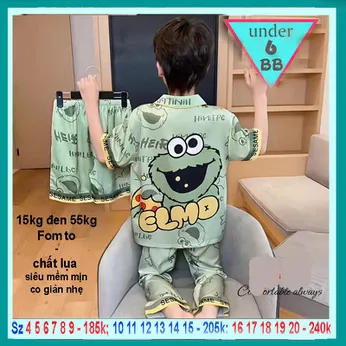 Đồ bộ pijama cho bé trai in hoạt hình dễ thương cho bé trai