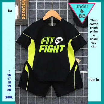 Quần áo bé trai cotton in chữ mang phong cách thời trang cá tính cho bé đi chơi , đi học