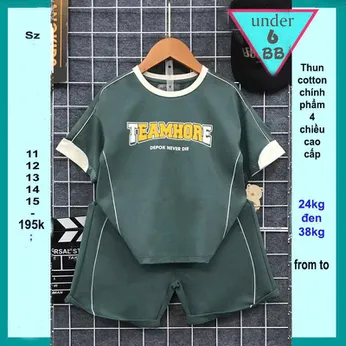Quần áo bé trai cotton in chữ phong cách gu tây đơn giản cho bé diện đi chơi , du lịch