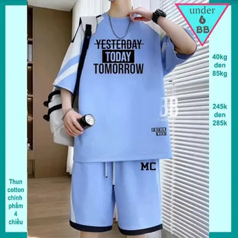 Quần áo bé trai in chữ TODAY TOMORROW phong cách cá tính dành cho tuổi teen đi chơi , đi học