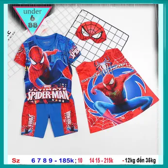 Quần áo bé trai siêu nhân Người Nhện - Spiderman cho bé đi chơi , đi học 