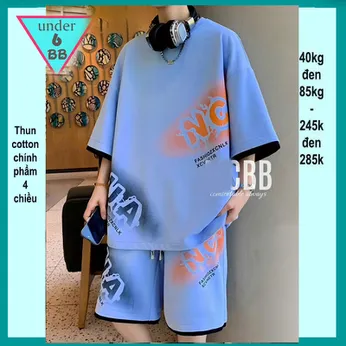 Quần áo bé trai size lớn in chữ loang mang phong cách thời trang cá tính cho bé lớn đi chơi ,đi học
