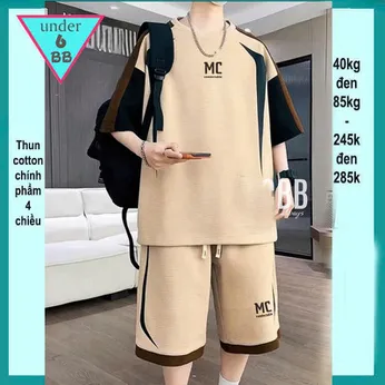 Quần áo bé trai size lớn in chữ MC phối màu cá tính dành cho tuổi teen đi chơi , du lịch