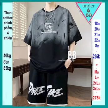 Quần áo bé trai size lớn in chữ phối màu loang phong cách cá tính cho bé lớn đi chơi , đi học