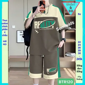 Quần áo bé trai size lớn in chữ mang phong cách cá tính sang xịn dành cho tuổi teen đi chơi , du lịch