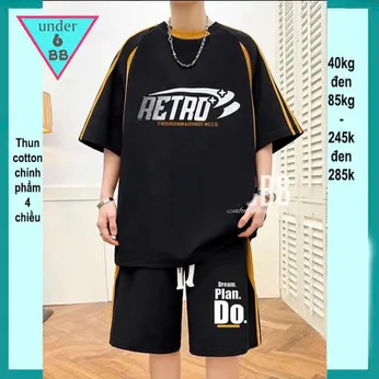 Quần áo bé trai size lớn in chữ Retro phong cách cá tính dành cho tuổi teen diện đi chơi , đi học