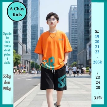 Quần áo bé trai size lớn in chữ SBR phong cách hàn quốc cá tính cho bé diện đi chơi 