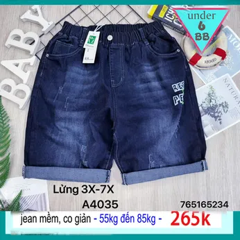 Quần jean bé trai ( 55kg đến 85kg ) (HA:A4035 )