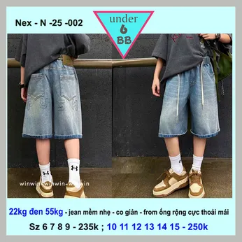 Quần jean bé trai ( 22kg đến 55kg )(Nex-N-25-002)