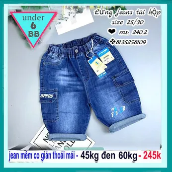 Quần jean bé trai túi hộp (45kg đến 60kg )(HB : 241.3)