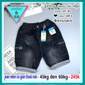 Quần jean bé trai túi hộp (45kg đến 60kg )(HB : 241.3)