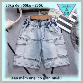 Quần jean bé trai túi hộp ( 35kg đến 55kg ) dễ dàng phối áo cho bé đi chơi , du lịch