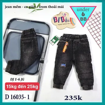 Quần jean dài bé trai ( 15kg đến 25kg ) ( D16035-1)