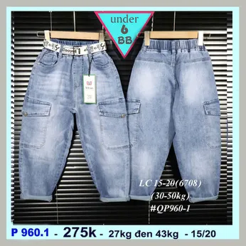 Quần jean dài bé trai ( 27kg đến 43kg ) ( BB:QP960.1)