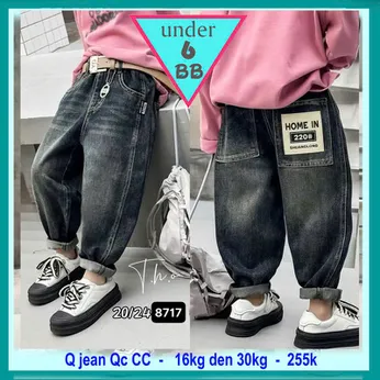 Quần jean dài bé trai (18kg đến 30kg ) (Mã : QC 8717 )