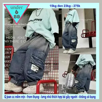 Quần jean dài bé trai (15kg đến 23kg) ( dành cho bé cao ốm) dễ phối áo cho bé đi chơi , du lịch