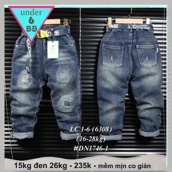 Quần jean dài bé trai ( 15kg đến 25kg) ( DN1746-1)