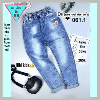 Quần jean dài bé trai (HB 061.1 - 42kg đến 55kg )